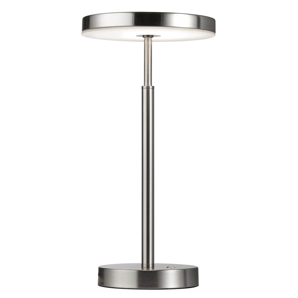 10W Table Lamp, Satin Nickel w/ White Acrylic Diffuser