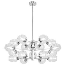 Dainolite ABI-3318C-PC-CLR - 18LT Halogen Chandelier, PC w/ CLR Glass