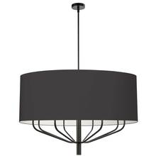 Dainolite ELN-388C-MB-797 - 8 Light Incandescent Chandelier, Matte Black with White Shade