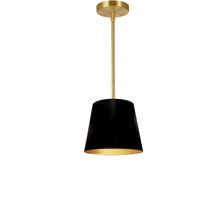 Dainolite ODR-XS-698 - 1 Light Oversized Drum Pendant X-Small Black/Gold Shade