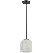Dainolite PRC-71P-MB - 1LT Pendant, MB w/ Alabaster Glass