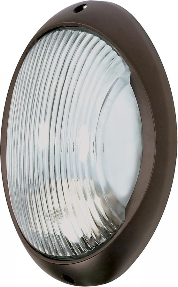 1 Light - 11'' Large Oval Bulkhead - Architectural Bronze Finish