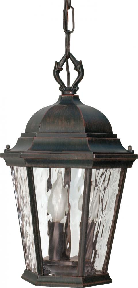 Fordham - 3 Light - 16" - Hanging Lantern - w/ Clear Water Glass