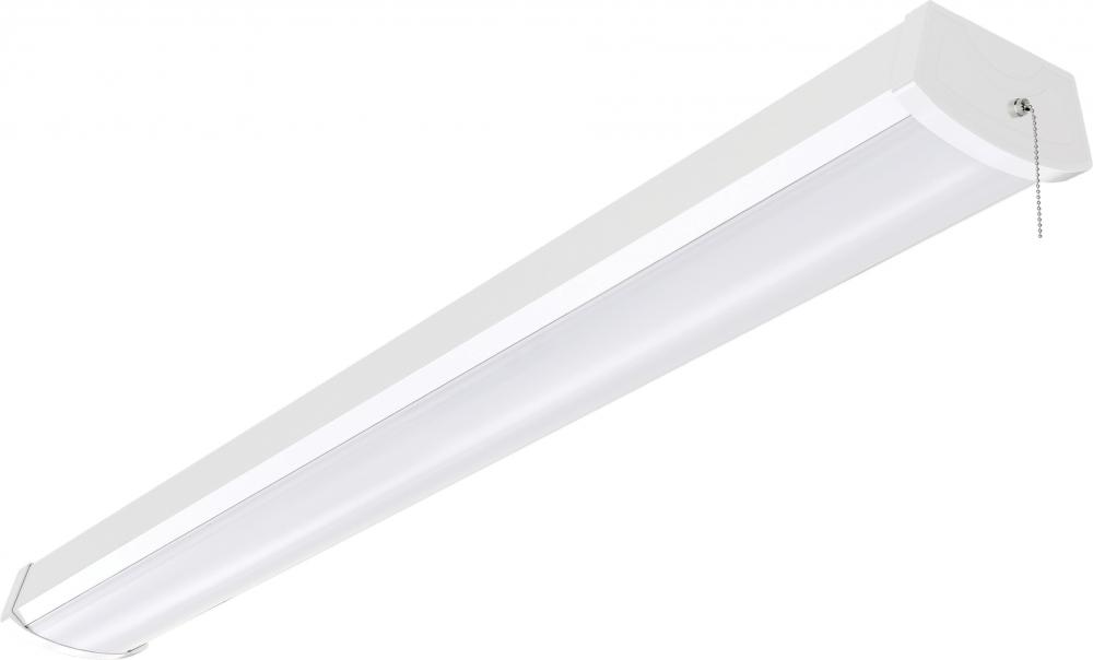 LED 4 ft.- Ceiling Wrap with Pull Chain - 40W - 3000K - White Finish - 120V