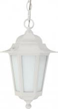 Nuvo 60/2207 - 1-Light Outdoor Hanging Lantern with Photocell in White Finish and Frosted Glass. (1) 13W GU24 Bulb