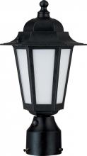 Nuvo 60/2213 - 1-Light Outdoor Post Lantern with Photocell in Textured Black Finish and Frosted Glass. (1) 13W GU24