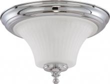 Nuvo 60/4271 - Teller - 2 Light Flush Dome with Frosted Etched Glass - Polished Chrome Finish