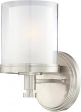Nuvo 60/4641 - Decker; 1 Light; Vanity Fixture with Clear and Frosted Glass; Brushed Nickel Finish