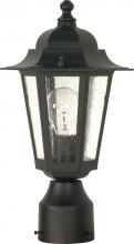 Nuvo 60/996 - Cornerstone - 1 Light 14" Post Lantern with Clear Seeded Glass - Textured Black Finish