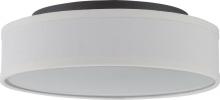 Nuvo 62/525 - Heather; LED Flush Fixture with White Linen Shade; Aged Bronze Finish