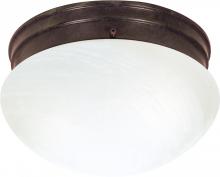 Nuvo SF76/673 - 2 Light - 10" Flush with Alabaster Glass - Old Bronze Finish