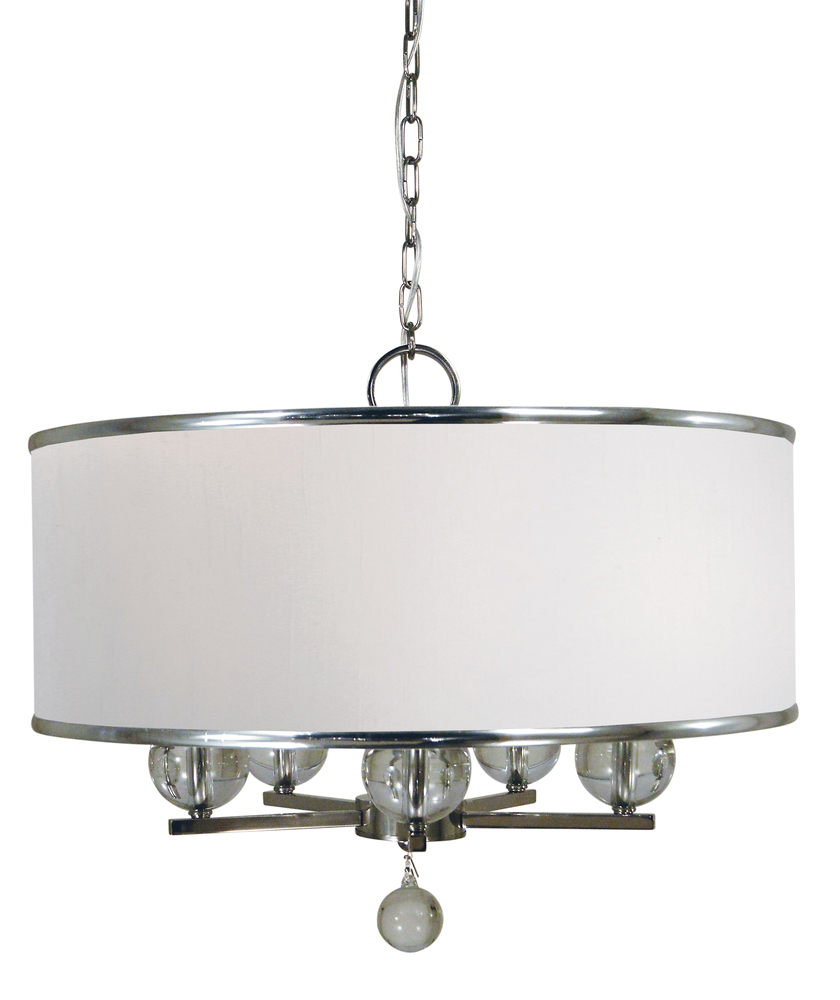 5-Light Satin Pewter  Glamour Chandelier