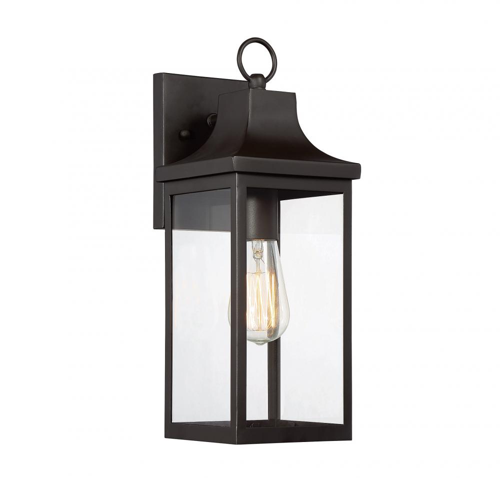 1-Light Outdoor Wall Lantern in Oil Rubbed Bronze