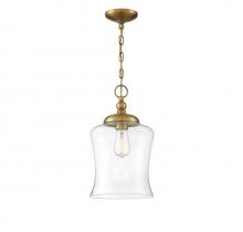 Savoy House Meridian M70019NB - 1-Light Pendant in Natural Brass