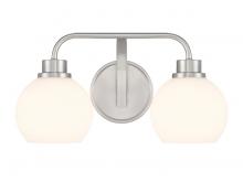 Savoy House Meridian M80080BN - 2-Light Bathroom Vanity Light in Brushed Nickel