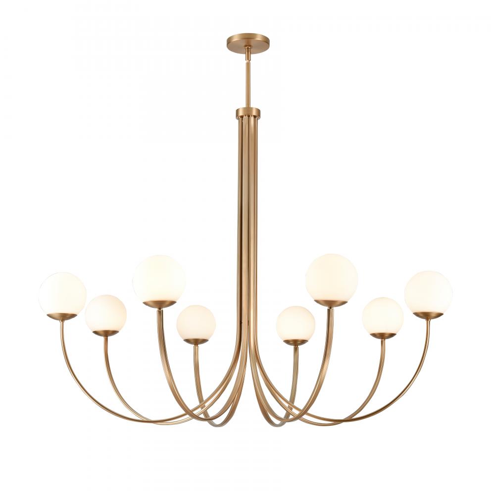 Caroline 54'' Wide 8-Light Chandelier - Brushed Gold