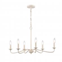 ELK Home EC89688/6 - Quinn 30'' Wide 6-Light Chandelier - Antique White